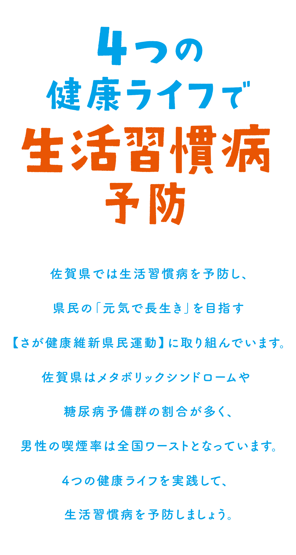 4つの健康ライフで生活習慣予防