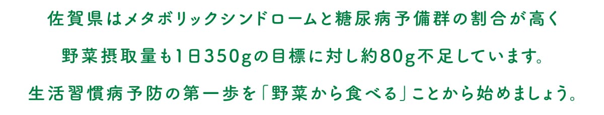 佐賀県はメタボリックシンドロームと糖尿病予備軍の割合が高く